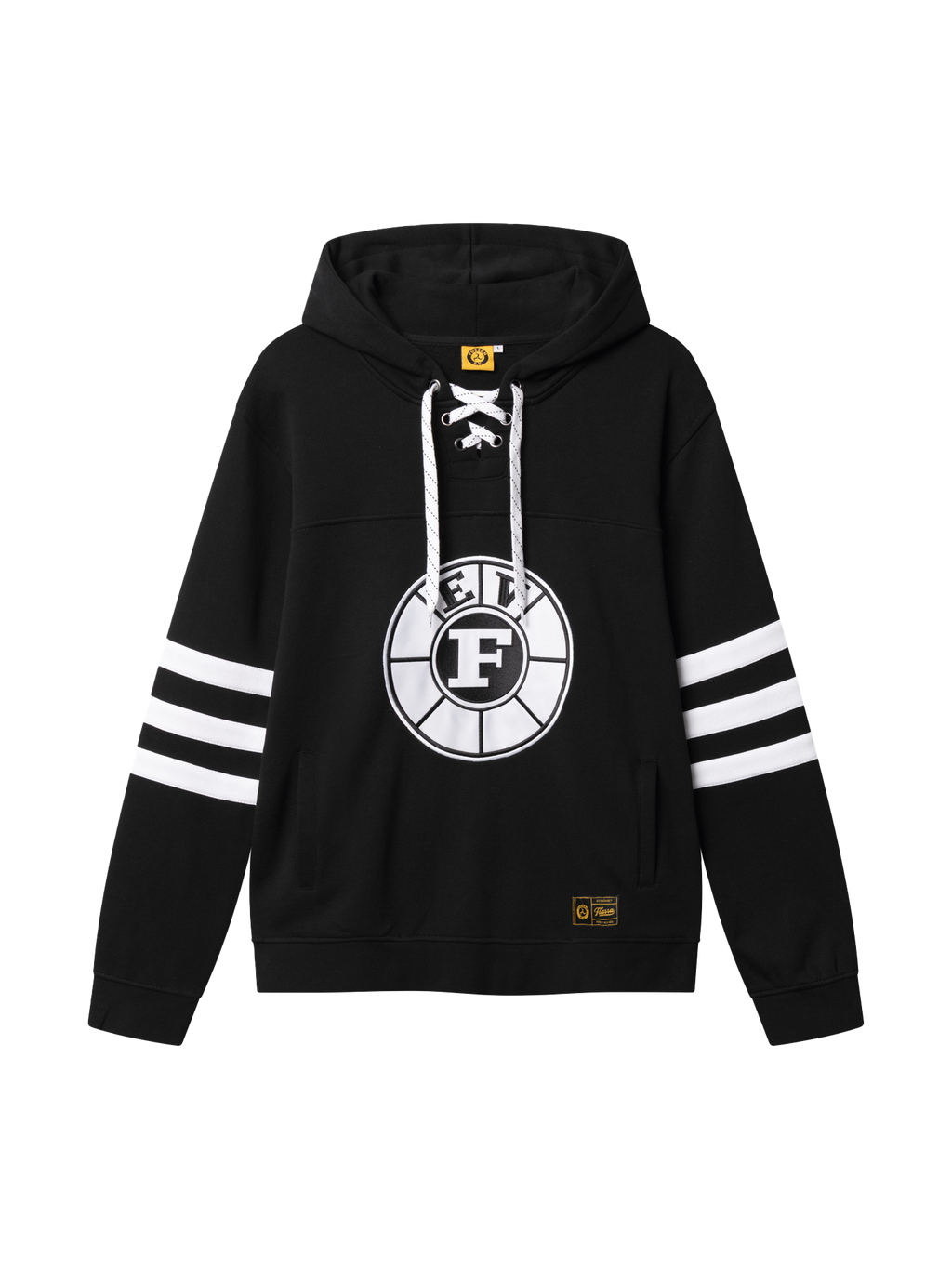 Hockey Hoodie – Schwarz/Weiß