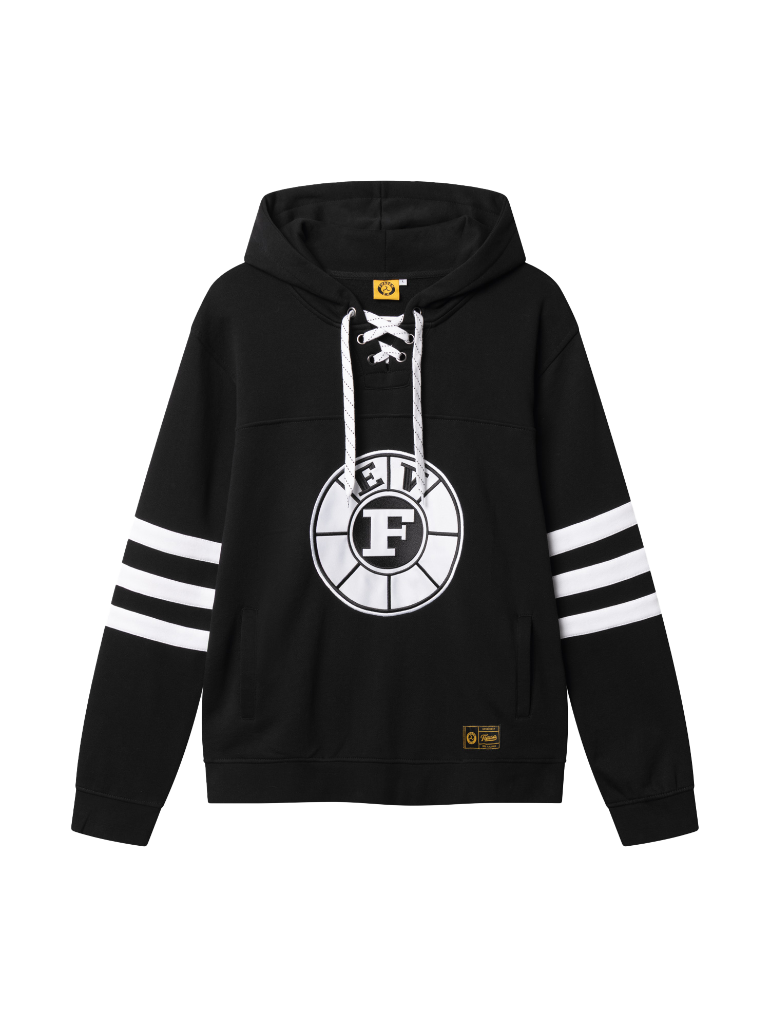Hockey Hoodie – Schwarz/Weiß