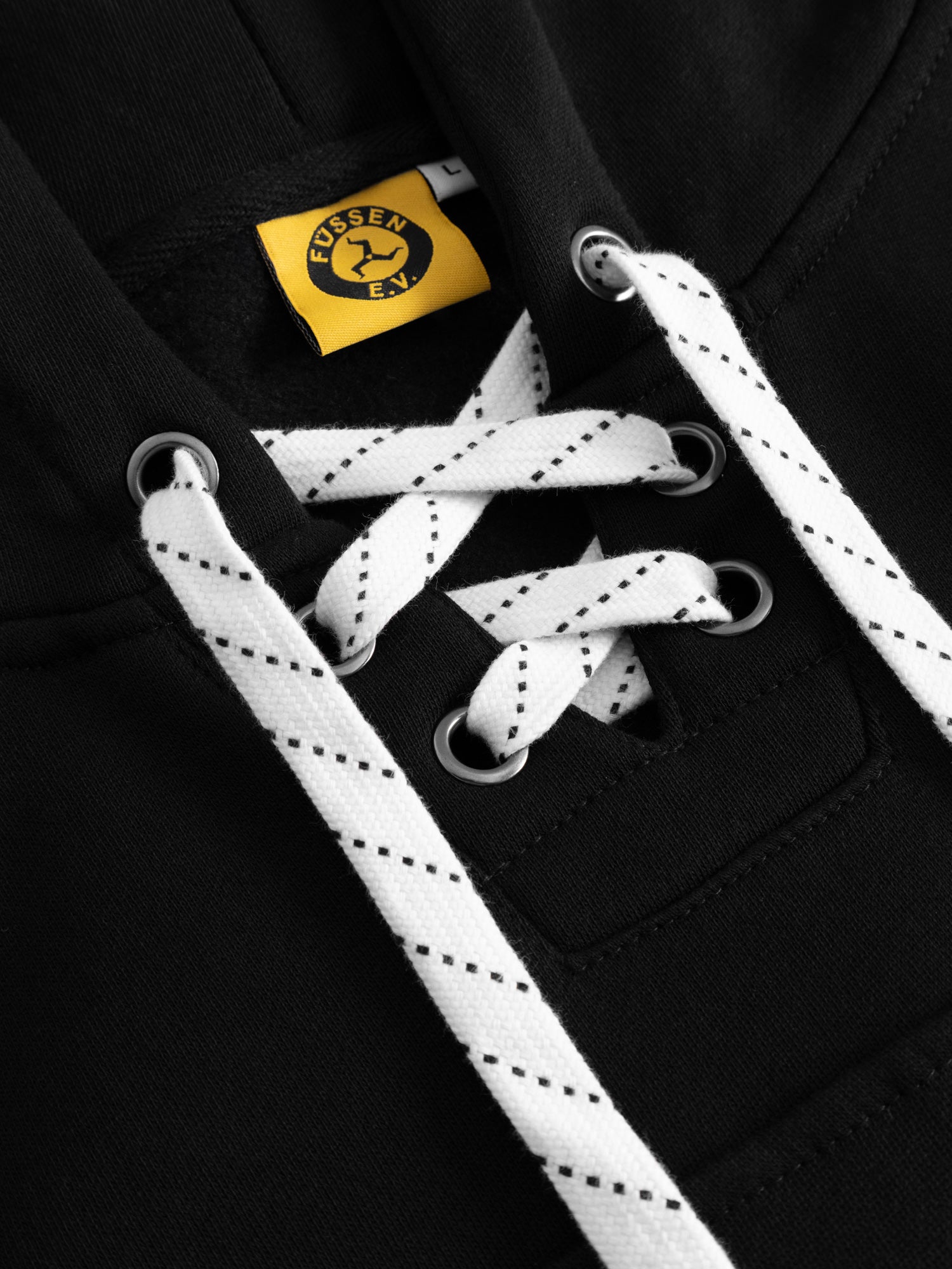 Hockey Hoodie – Schwarz/Weiß