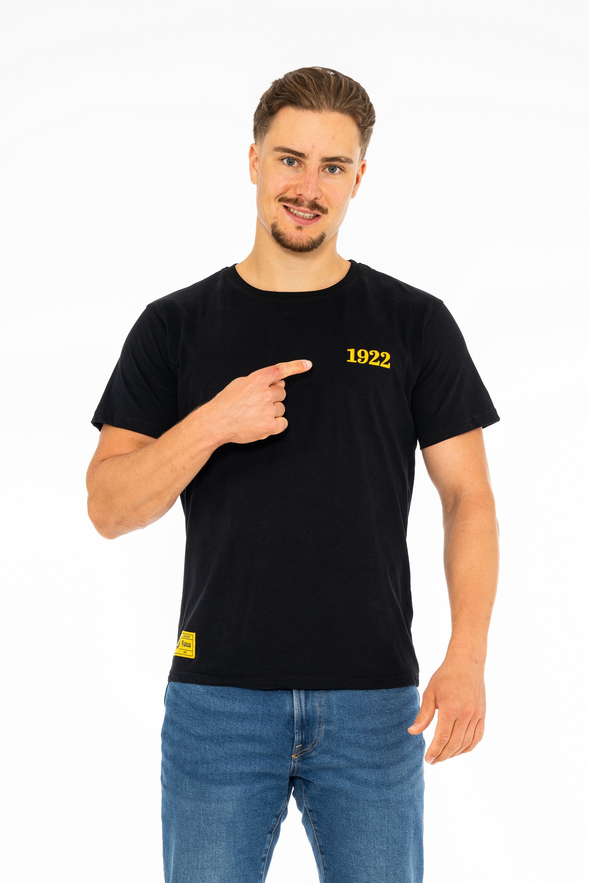 T-Shirt 1922 mit Backprint - schwarz