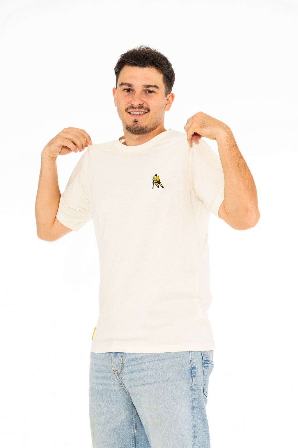Basic T-Shirt Eishockeyspieler - creme